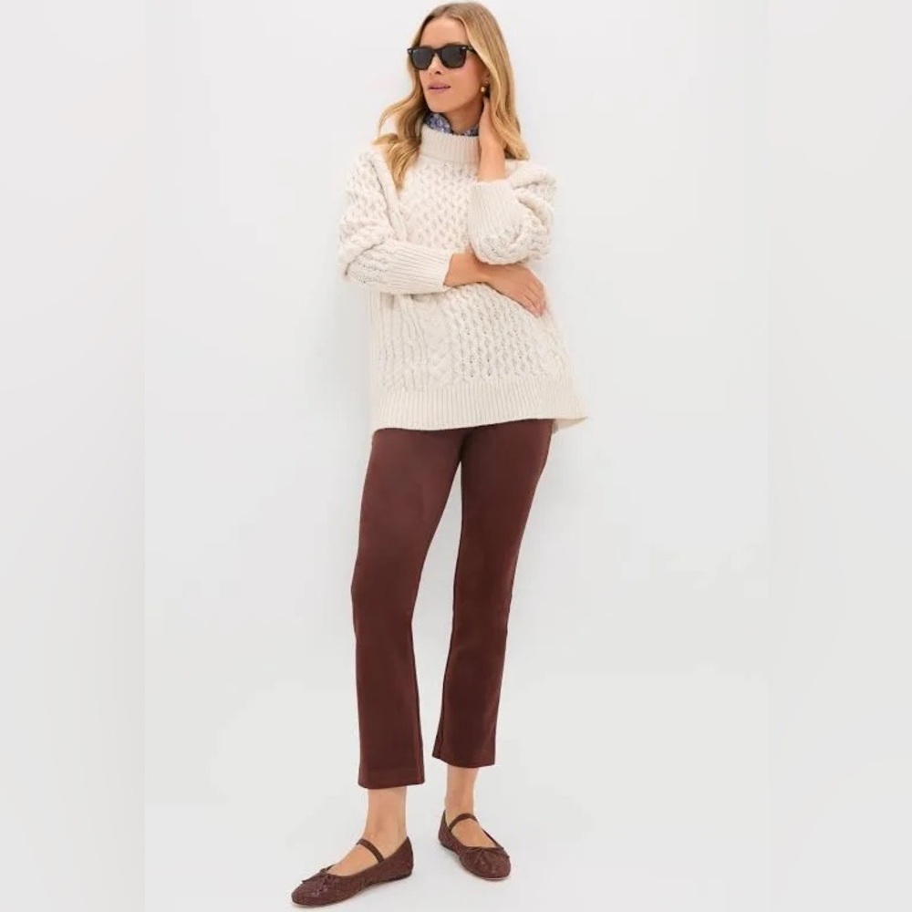 Tuckernuck Faux Suede Ankle Pants Brown Size Small | 27.5” Inseam